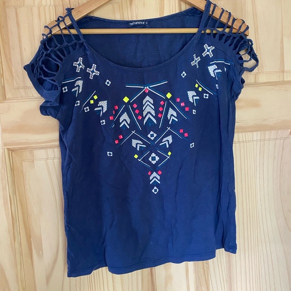 Terranova Cut-Out Shoulder Tee | Size S - Picture 1 of 3